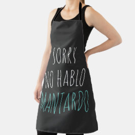 NO HABLO おもしろい Mantardo エプロン