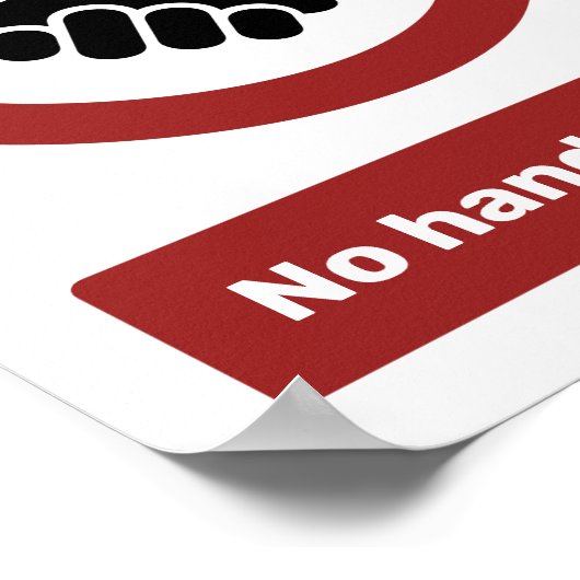 No Handshaking ポスター (角)