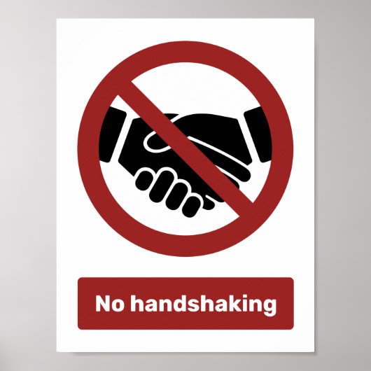 No Handshaking ポスター (正面)