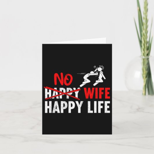 No Happy Wife Happy Life Wids花婿マリグ カード (正面)