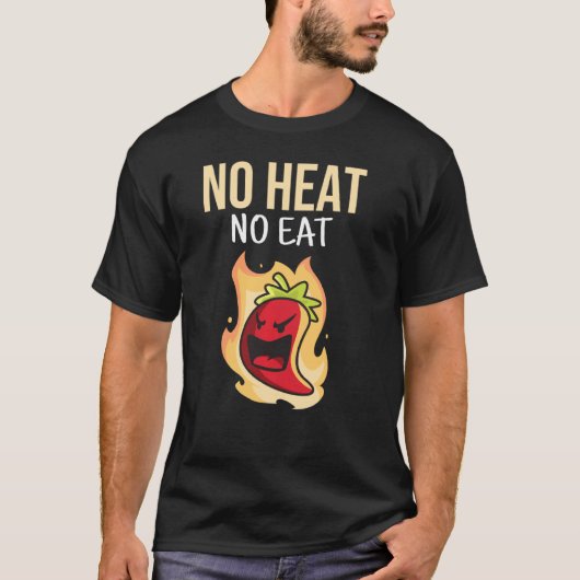 No heat 食べ No I Chili Jalapeno Tシャツ (正面)