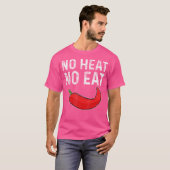 No Heat No Eat Sharp Peperoni Red Chili Pepper Tシャツ (正面フル)