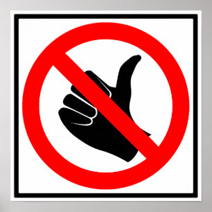No Hitchhiking Highway Sign ポスター
