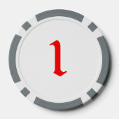 No Ho Hoグレー1トランプのポーカーチップ ポーカーチップ (裏面)