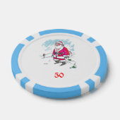 No Ho Hoライトブルー50ストライプのトランプのポーカーチップ ポーカーチップ (シングル)