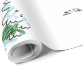 No Ho-Ho大型サンタ光沢ラッピング紙 ラッピングペーパー (ロールコーナー)