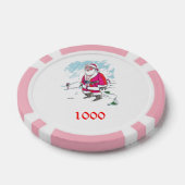 No Ho Ho Ho Pink 1000ストライプのトランプのポーカー ポーカーチップ (シングル)