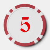 No Ho Ho Red 5トランプのポーカーチップ ポーカーチップ (裏面)