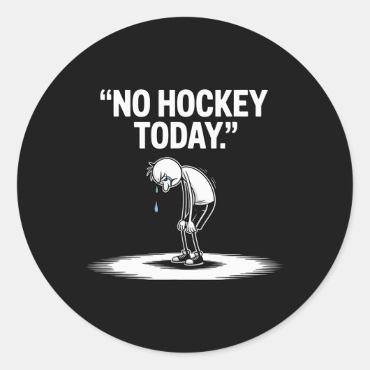 No Hockey Today (2)  ラウンドシール (正面)
