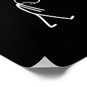 No Hockey Today Funny Sad Stickman Hockey Lovers M ポスター (角)