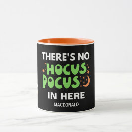 NO HOCUS POCUSクリスチャンパーソナライズされたハロウィーン マグカップ
