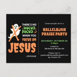 NO HOCUS POCUS CHRISTIANハロウィーン インビテーションポストカード