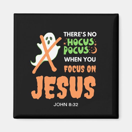 NO HOCUS POCUS CHRISTIANハロウィーン マグネット (正面)