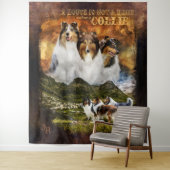 No Home w/o Collies, Sheepherding, Countryスタイル- タペストリー (インサイチュ)