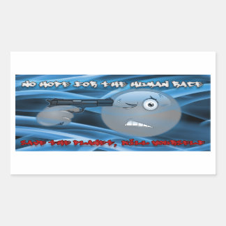 No Hope Smoky Blueステッカー 長方形シール