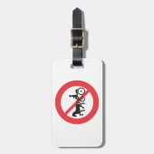 No Horse Drawn Vehicles Sign ラゲッジタグ (正面縦)