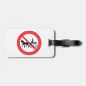 No Horse Drawn Vehicles Sign ラゲッジタグ (裏面横)