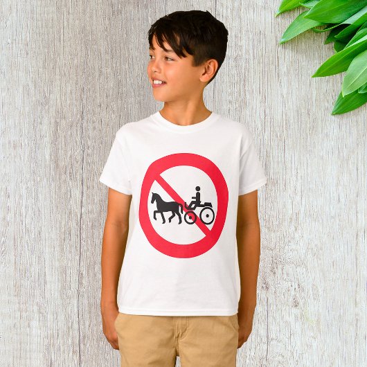 No Horse Drawn Vehicles Sign Tシャツ
