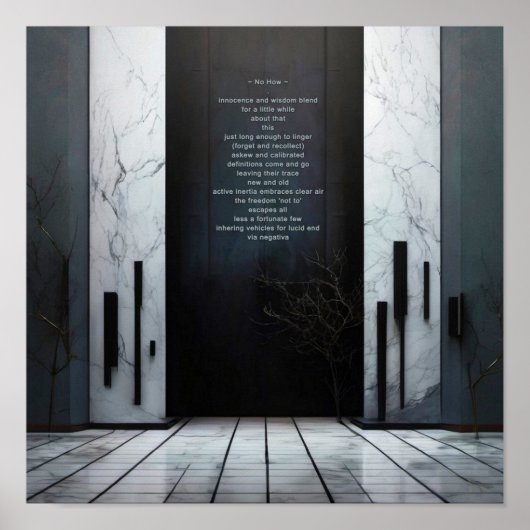 NO HOW詩哲学ポスター ポスター (正面)
