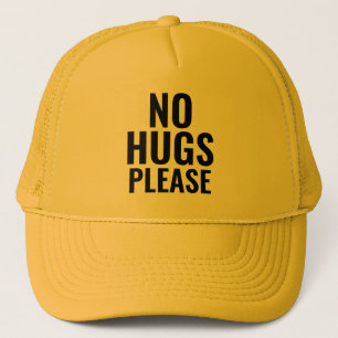 No Hugsお願い – イエローブラックソーシャル配信 キャップ