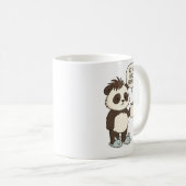 No Hugs Before Breakfast – スリーピーおもしろいパンダマグ コーヒーマグカップ (正面右)