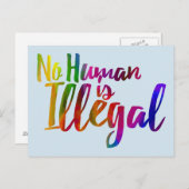 No Human Is Illegalはがき ポストカード (正面/裏面)
