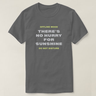 “No Hurry for Sunshine” Premium Minimalist T-Shirt Tシャツ