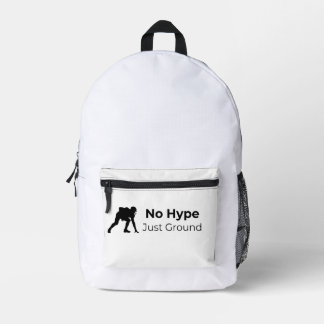 No Hype. Just Ground Tote Bag Design プリントバックパック