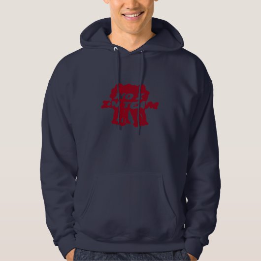 No I in Team Men'sフード付 パーカ (正面)