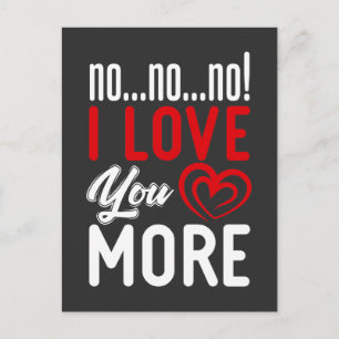 No I Love You More人間関係・カップル・ラブ ポストカード