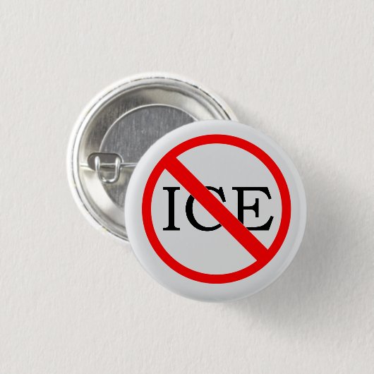"NO ICE" Button 缶バッジ (正面&裏面)