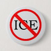 "NO ICE" Button 缶バッジ (正面)