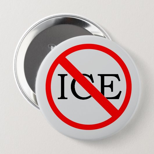 "NO ICE" Button 缶バッジ (正面&裏面)
