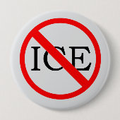 "NO ICE" Button 缶バッジ (正面)