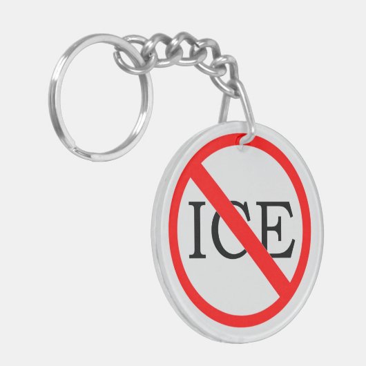 "NO ICE" Keychain キーホルダー (正面左)