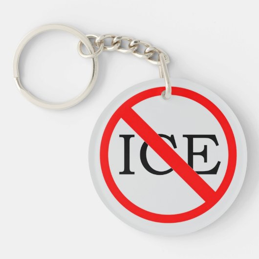 "NO ICE" Keychain キーホルダー (正面)