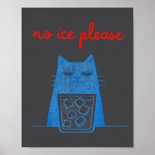 No Ice Please Cat Abolish Chinga La Migra Meme Fun ポスター (正面)