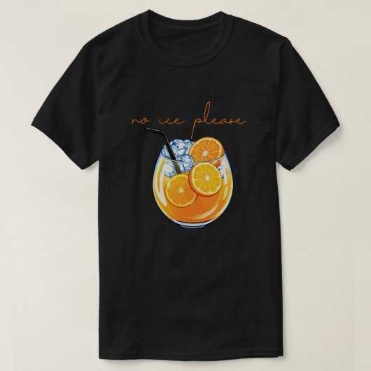 No Ice Please Drink Illustration Tシャツ (デザイン正面)