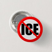 "NO ICE" protest 缶バッジ (正面&裏面)