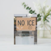 no ice sign in a window ポストカード (スタンド正面)