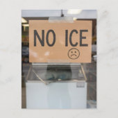 no ice sign in a window ポストカード (正面)