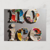 no ice unique and colorful mixed media collage ポストカード (正面)