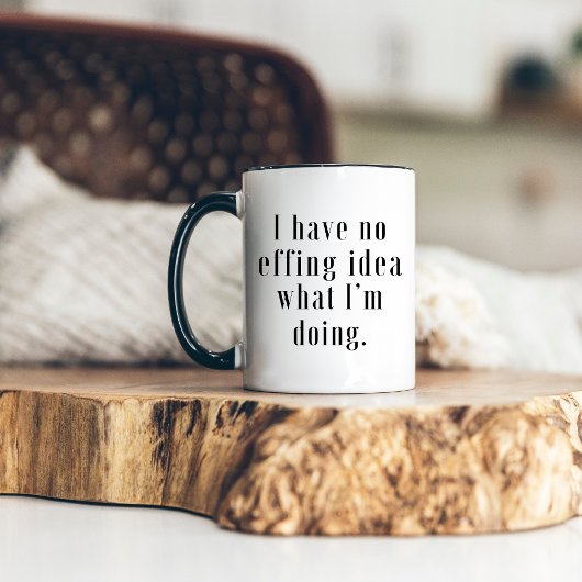 No Idea What I'm doing Funny Minimalist Modern  ツートーンマグカップ