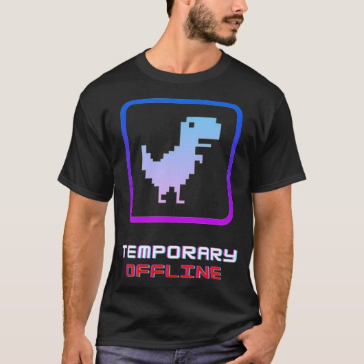 No Internet Connection Offline Geeky Nerd Pixel De Tシャツ (正面)