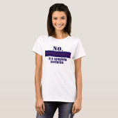 No is a Complete Sentence Feminist Resist Purple Tシャツ (正面フル)