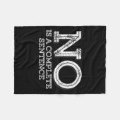 No Is A Complete Sentence - Funny Parent Quote  フリースブランケット (正面(横))