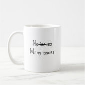 No issues Many issues コーヒーマグカップ (左)