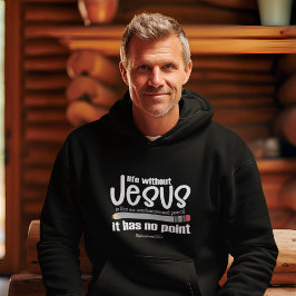NO JESUS NO POINT CHRISTIAN FAITH引用文メンズダーク パーカ
