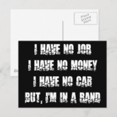 No Job – お金なし – 車なし ポストカード (正面/裏面)
