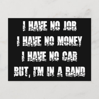 No Job – お金なし – 車なし ポストカード